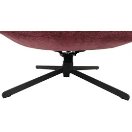 MCW Relaxsessel MCW-P32 Chenille 370 g/m2 70 x 70 x 70 cm Beere mit Hocker