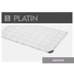 Gänsedaunenbettdecke SPESSARTTRAUM "Platin", weiß, B:200cm L:200cm, Bezug: 100% Baumwolle. Füllung: 100% Gänsedaunen, Bettdecken, hergestellt in Deutschland, allergikerfreundlich