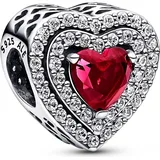 Pandora Funkelndes mehrstufiges Herz Rot 799218C02