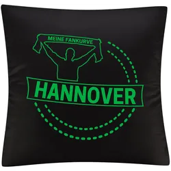 multifanshop Kissenbezug - Hannover - Meine Fankurve - Druck grün - Kissen
