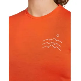 Icebreaker Merino 125 Cool-Lite Sphere Across the Peaks T-Shirt orange S