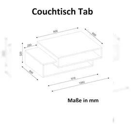 Roller Couchtisch Tab weiß