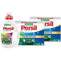 PERSIL-Set Pulver 2x 20 Waschladungen (40WL) Universal & Kraft-Gel 1x 20 Waschladungen Color, Voll- & Colorwaschmittel-Set für reine Wäsche und hygienische Frische für die Maschine