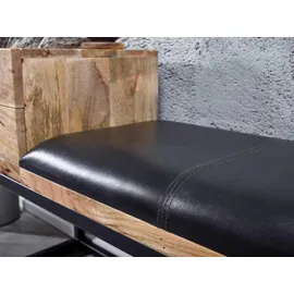Wohnling Sitzbank Retro Schwarz 100 x 60 x 35 cm