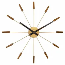 Nextime Wanduhr Plug Inn 58,0 cm 2610BR braun/weiß