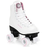 Nils Extreme Rollschuhe für Damen Mädchen und Kinder NQ8400S - Quad Roller aus Kunstleder – Disco Skates - Rollerskates 36 - Weiß