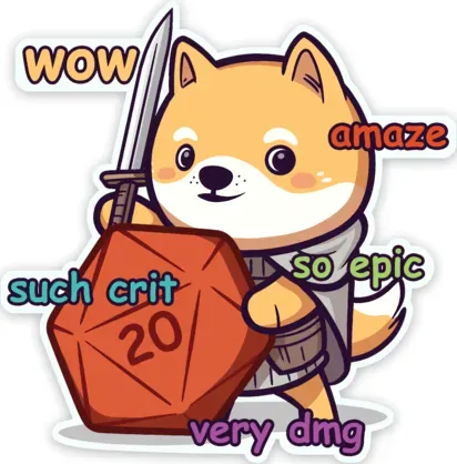 Crit Stones Much Crit Sticker