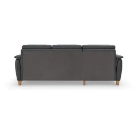 Home Affaire Ecksofa »Palmera L-Form«, Federkern, Bettfunktion und mit/ohne Bettkasten / 244 x 89 x 163 / Leder Schwarz