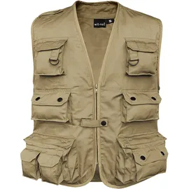 Mil-Tec Jagd- u. Anglerweste khaki, Größe 3XL