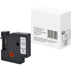 Schriftband wie Dymo S0720500 12mmx7m schwarz auf transparent