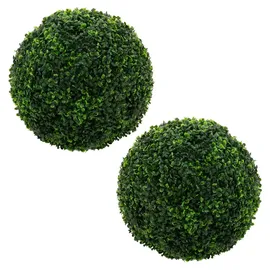 ML-Design Künstliche Buchsbaumkugel Groß Ø45 cm, grün Kunststoff,