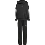 adidas 3 Stripes Essentials Fleece Trainingsanzug Schwarz 128