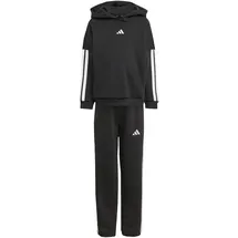 adidas 3 Stripes Essentials Fleece Trainingsanzug Schwarz 128