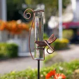 HOBYLUBY Libelle Regenmesser Outdoor mit 17.8 cm Glasrohr