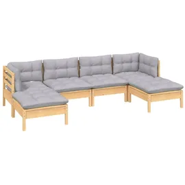 vidaXL 6-tlg. Loungeset grau