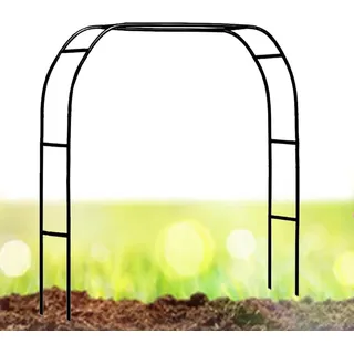 ARtsim 120 180 160 280 cm Breite Rosenbögen Rankgitter Gartenbogen für Kletterpflanzen Hochzeit Deko Torbogen Rosenhilfe Spalier Metall stabil (Color : Schwarz, Size : 280cm x 220cm)