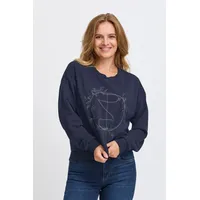 Pulz Jeans Rundhalspullover PZTABITA Logo Sweatshirt 50208229 stylischer Pullover