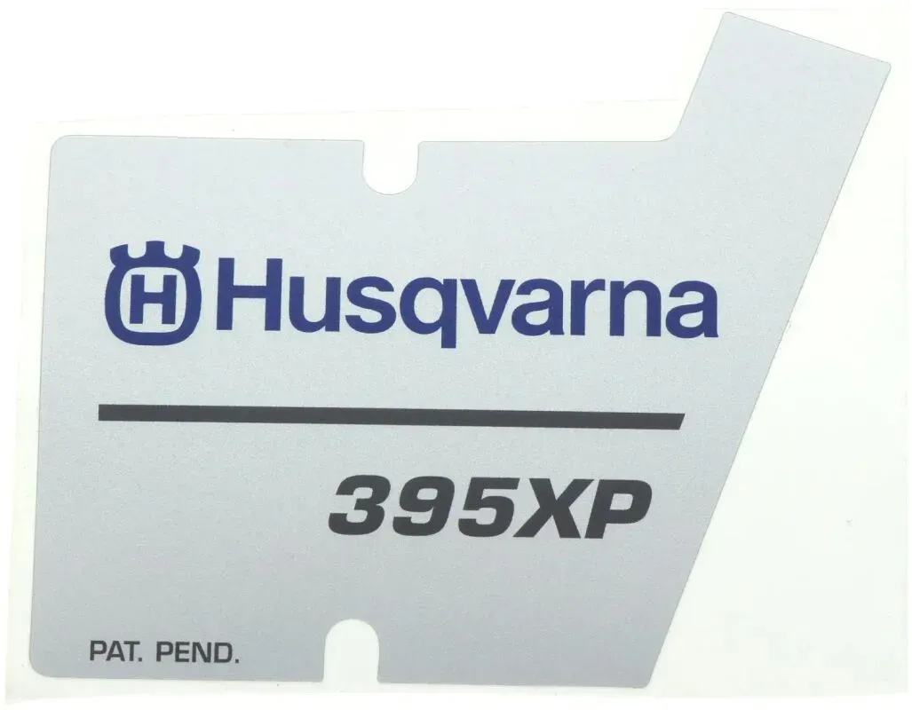 Etikett für Husqvarna Motorsägen 394 XP, 395 XP, 395 XP G, 395 XP W, 395 XP GW