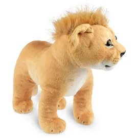 Brubaker Löwe Kuscheltier - 30 cm Stofftier - Baby Plüschtier Raubkatze Stehend - Kinder Plüsch Spielzeug Braun