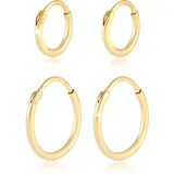 KUZZOI Ohrringe, 925 Silber gold, | Gr.: onesize,