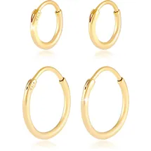 KUZZOI Ohrringe, 925 Silber gold, | Gr.: onesize,