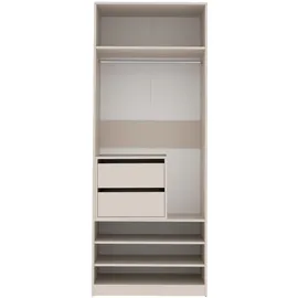 marmex möbel TRES Garderobenschrank 80x51x206cm Beige/Grau