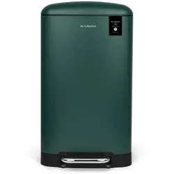 Les Collectors Tret-Mülleimer N°701 / Edelstahl 30 L / herausnehmbarer Inneneimer/ rechteckig Grün