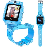 Watch Phone T10 Kinder Smart Watch, Smart Watch für Kinder mit GPS-Tracker, 4G Video & Telefonanruf mit 360° Drehung, Kinder GPS-Uhr für 4–12 Jahre Neujahr & Geburtstagsgeschenk (blau T10)