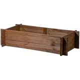 dobar Steck-Hochbeet Massivholz 117 cm x 58,5 cm x 27,5 cm Dunkelbraun FSC®