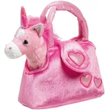 Small Foot Company small foot Einhorn „Fina“ in pinker Tasche, Kuscheltier-Accessoire aus Plüsch für Kinder, ab 3 Jahren, 4146