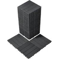 Vevor 36x Terrassenfliesen Klickfliese Balkonfliesen Fliesen 30x30cm Dunkelgrau
