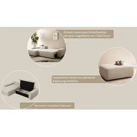 Home Affaire Ecksofa HOME AFFAIRE "TORGE (264cm), Schlafsofa in Cord, Samtvelours o Struktur fein, L-Form", grau (anthrazit), B:264cm H:82cm T:162cm, 100% Polyester, Sofas, Ecksofa, Schlaffunktion, Bettkasten, Liegefläche: 125/210 cm