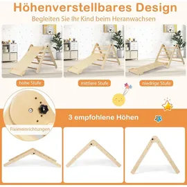 Goplus Kletterdreieck 6 in 1 Bunt/Naturbelassen