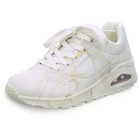 SKECHERS Uno Marbel Marvel Off White Duraleather / Mesh 38