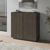 Home Affaire Highboard Vega 120 x 126 x 43 cm Schwarz / Grau
