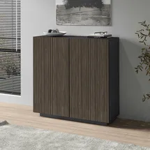 Home Affaire Highboard Vega 120 x 126 x 43 cm Schwarz / Grau