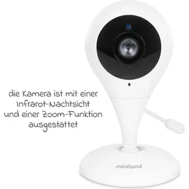 MINILAND BABY Miniland Video-Babyphone Digimonitor mit Kamera & ́ Weiß