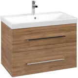 Villeroy & Boch Waschtischunterschrank 2 Auszüge 77,6 x 51,4 x 48 cm Braun