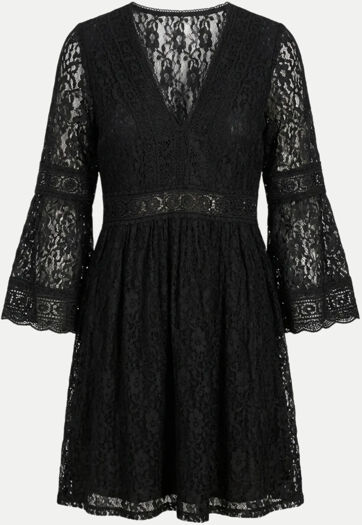Kleid aus Spitze Schwarz M