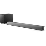 Philips TAB5308/10 Soundbar 2.1 mit kabellosem Subwoofer | 140 W | 4,5" Woofer | 4 EQ-Modi | HDMI ARC | Audio In | Optischer Eingang | Kompakt | Fernbedienung | Wandhalterungen | Dunkelgrau
