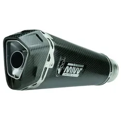 MIVV Delta Race Auspuffsystem mit EG-BE Carbon, Schwarz, Edelstahl