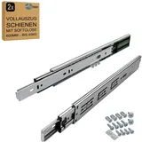 SOTOOLS 1 Paar kugelgelagerte Schubladenschienen mit SOFTCLOSE 600 mm – Vollauszug aus Stahl – 45 kg Tragkraft – Schubladen & Möbel Schubladenauszug 600 mm – Werkstatt Küchenschränke Schrankauszug