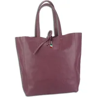 FLORENCE ital. Echtleder Shopper 30x35x15 OTF112D - Rot