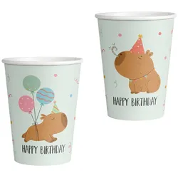 Pappbecher-Set CAPYBARA - BHT 7x8.50x7 cm