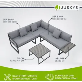 Juskys St. Tropez Lounge-Set Dunkelgrau