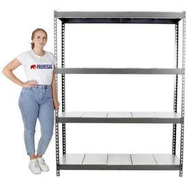 Proregal Schwerlastregal Metall 200x150x45 cm Grau