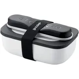 Guzzini - On The Go, STORE&GO Set Lunchbox mit Reisebesteck - Weiß, 20 x 12 x h7 cm | 900ml - 17110211