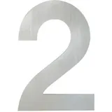 HOPPE OA-Hausnummer E600-609 Ziffer 2 Edelstahl matt