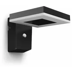 Philips Outdoor Ultra-Efficient Solar Zonal Wandleuchte 1.3W, eckig schwarz
