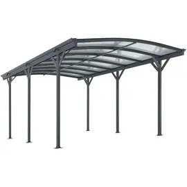 Juskys Carport mit Bogendach 5 x 3 m Dunkelgrau